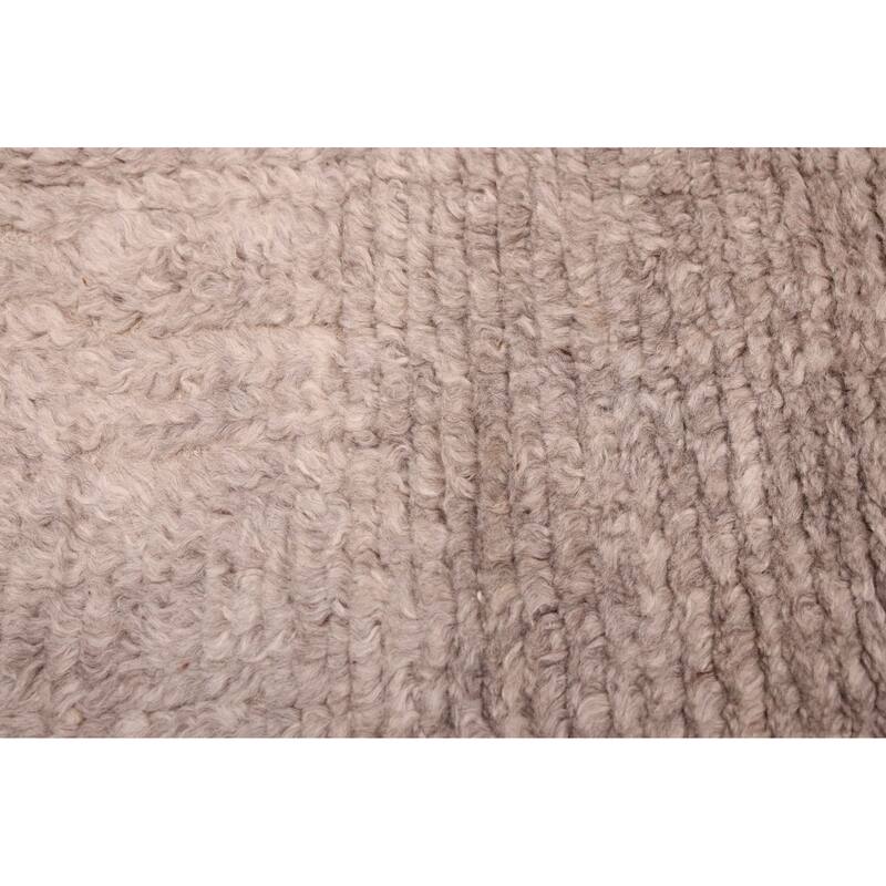 ECARPETGALLERY Hand-knotted Tangier Grey Wool Rug - 5'0 x 8'1