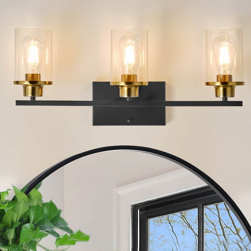 Starsky 23in 3-Lights Dimmable Bathroom Vanity Light Modern Wall Sconce Lighting with Glass Shade