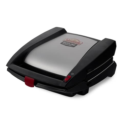 Johnsonville BTG-0498 Sizzling Sausage Indoor Compact Stainless Electric Grill - Black