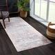 Bloom Rugs Caria Washable Non-slip Area Rug - 2'6" x 10' - Ocean Blue / Brick