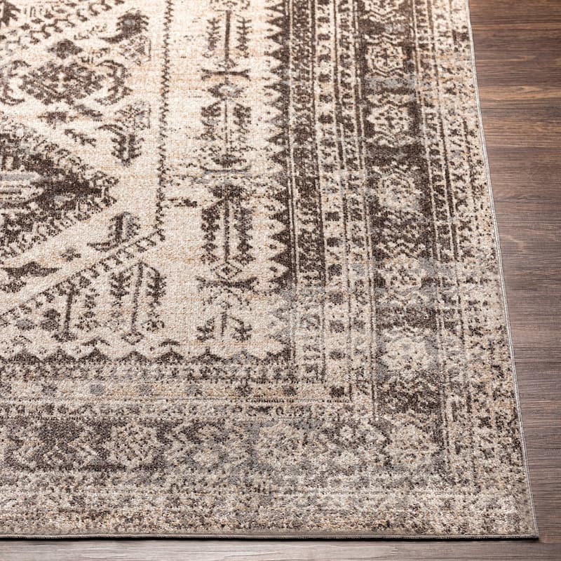 Livabliss Ambridge Machine Washable Traditional Diamond Area Rug