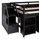preview thumbnail 50 of 55, Versatility Full Size Loft Bed Kids Bed with Retractable Writing Desk and 3 Drawers,Storage Stairs,Shelves