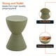 preview thumbnail 50 of 144, Boyd 16" Hourglass Side Table - Modern Ribbed Accent Table with Hidden Storage - Indoor/Outdoor Weather-Resistant End Table