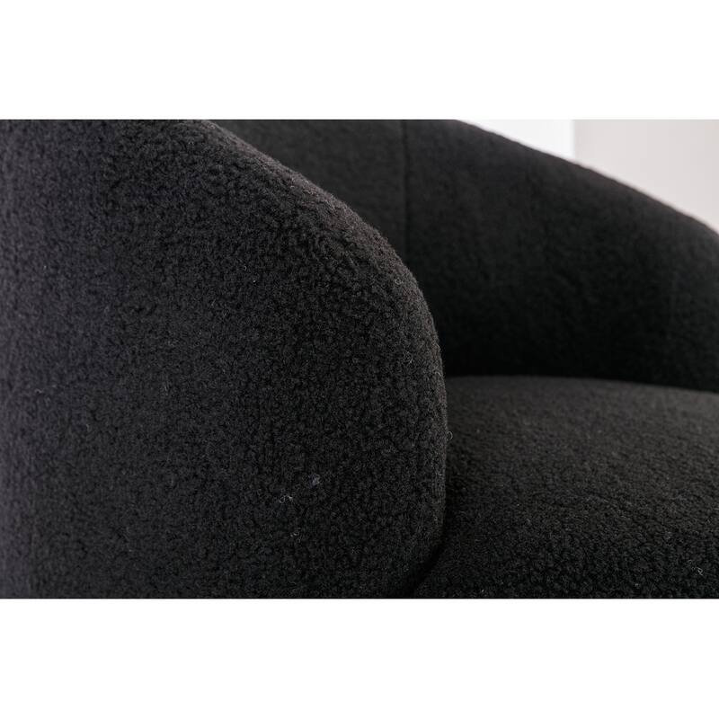 Teddy Fabric Swivel Accent Armchair Barrel Chair