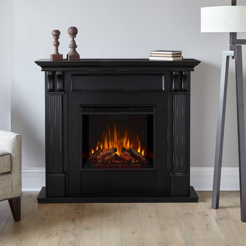 Ashley 48" Electric Fireplace by Real Flame - 48.03" L x 13.78" W x 41.25" H - 48" L x  13.75" W x 41.25" H - Black
