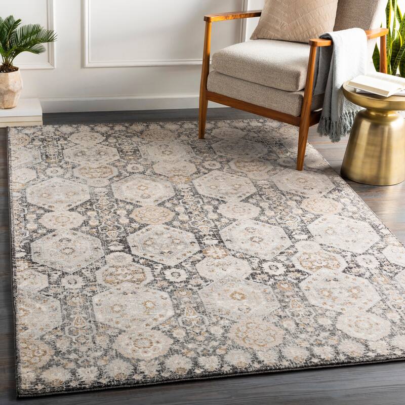 Livabliss Appingedam Vintage Medallion Area Rug - Charcoal - 7' 10" x 10' 2"