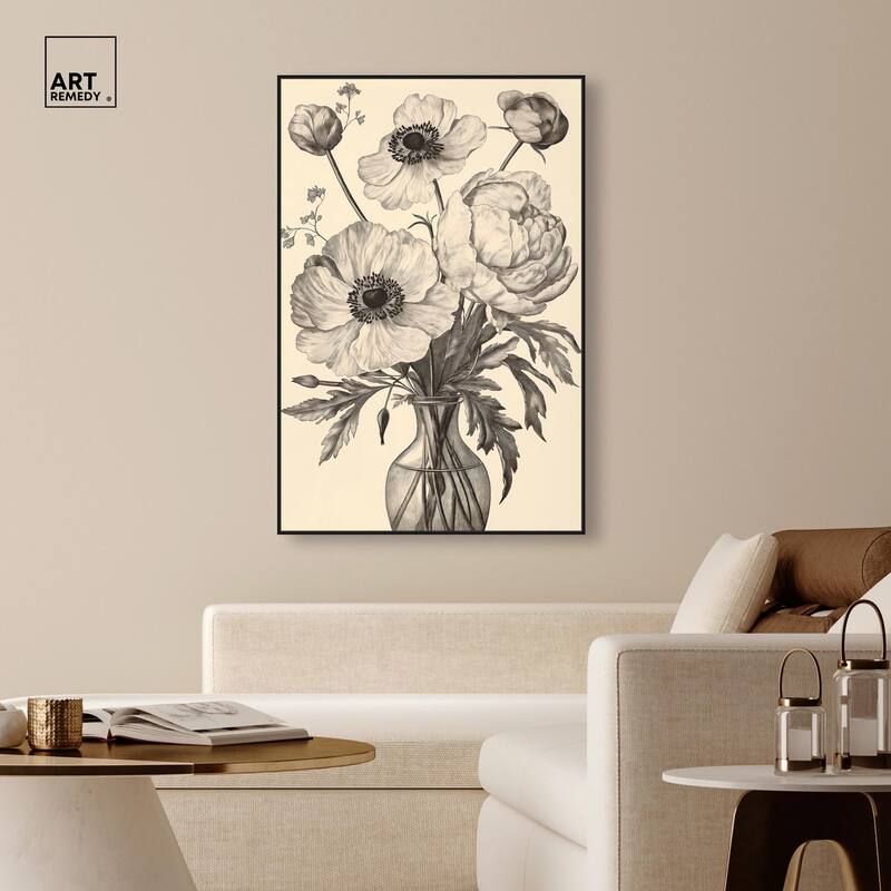 Vase of Vellum Canvas by Art Remedy