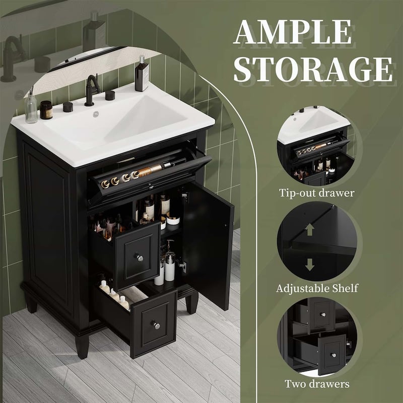 24" Bathroom Vanity with Sink