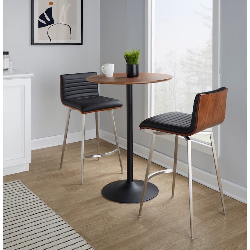 Carson Carrington Stone-Mason Swivel 3-Piece Counter Height Dining Set