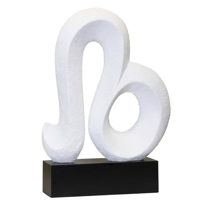 Harp & Finial Statue - Matte White Finish