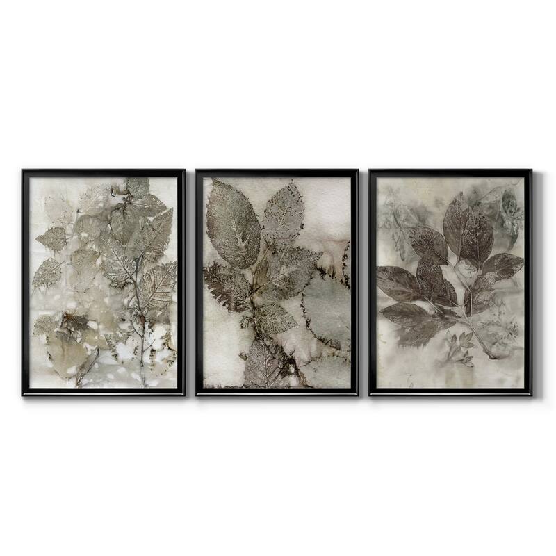 Birch Leaves I Premium Framed Canvas - Ready to Hang - Multi-Color - 18X24 - Black
