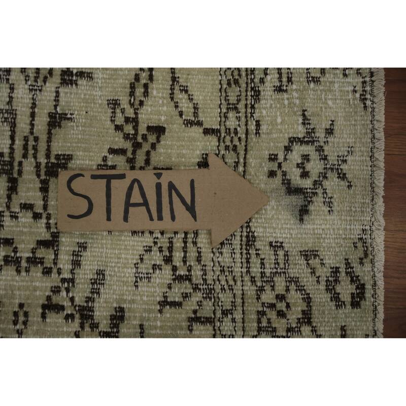 Hand Knotted Oriental 100% Wool Carpet Transitional Floral Beige & Ivories Anatolian Area Rug - 8' 6'' X 5' 1''