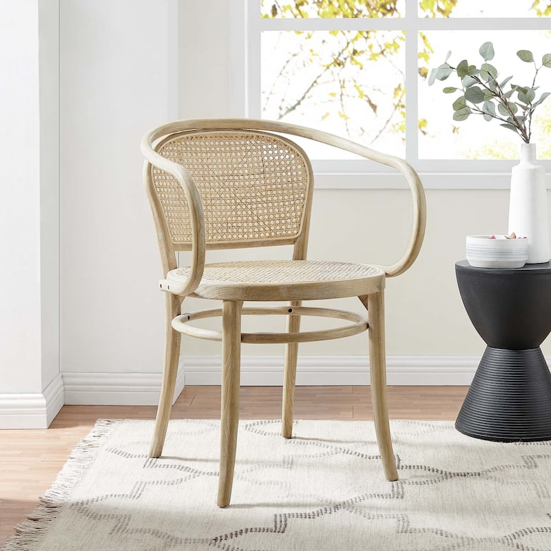 Oliana Wood Dining Armchair - Grey