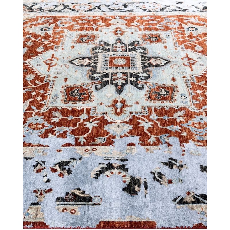 Ikat One-of-a-Kind Hand-Knotted Area Rug, Red - 8' 0" x 10' 4"