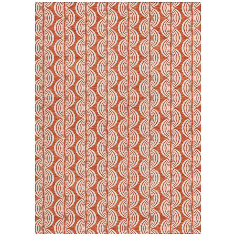 HomeRoots Ogee Transitional Rectangle Outdoor Rug