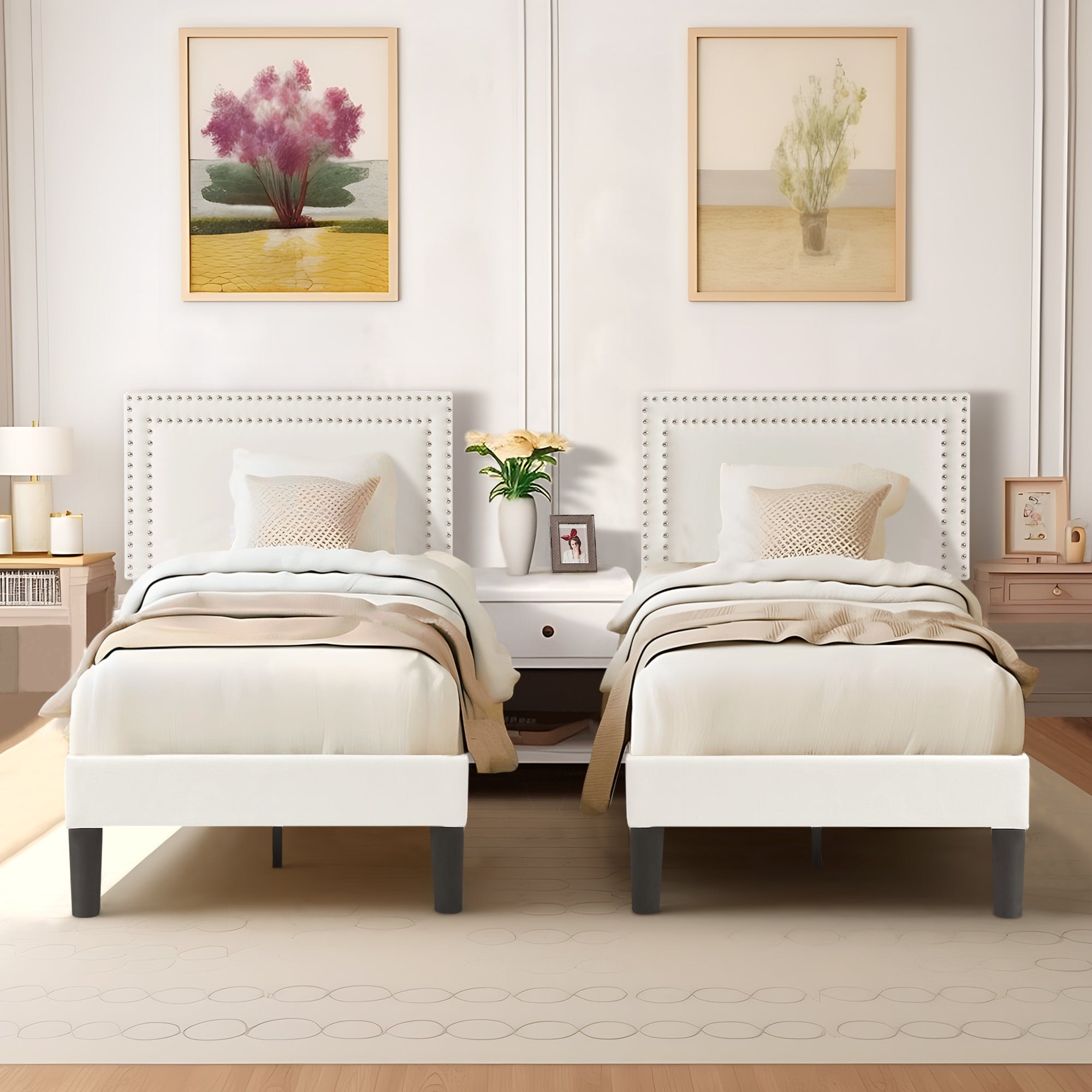 Adjustable height shop twin bed frame