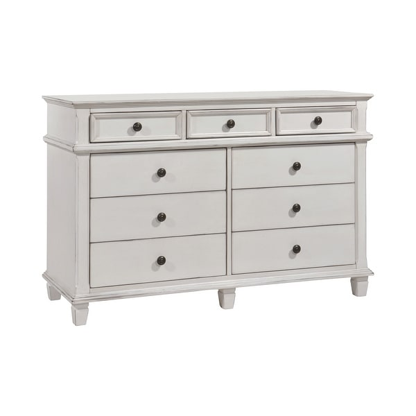 Salinas Antique White 9-drawer Dresser - Overstock - 33989613