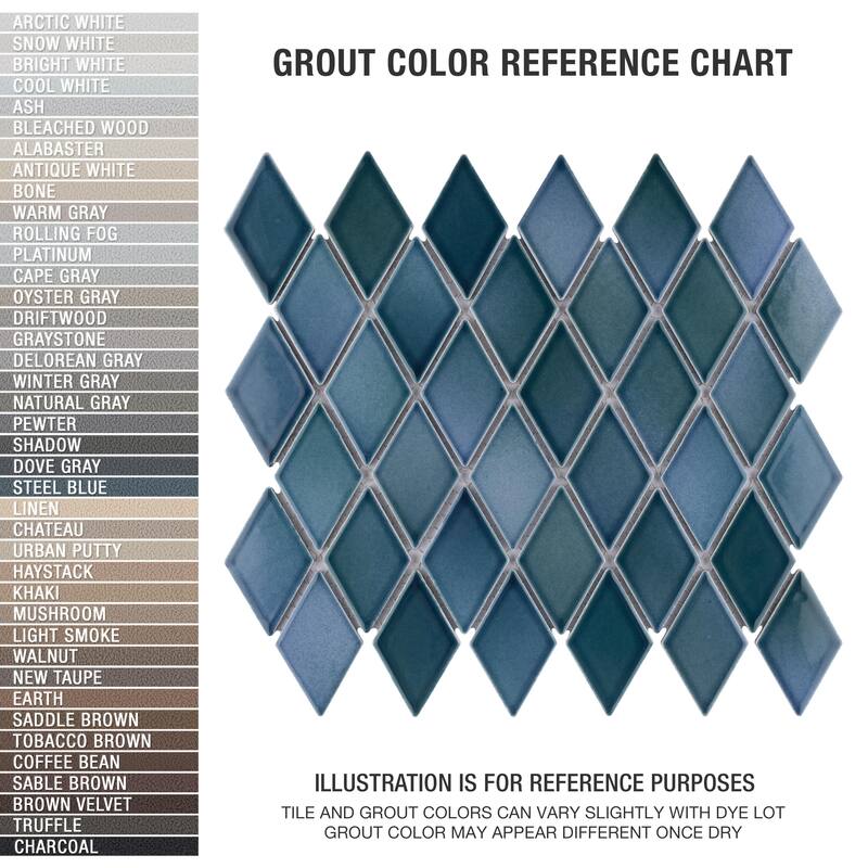 Merola Tile Hudson Kite Aquamarine 10-1/8" x 11-3/4" Porcelain Mosaic Floor and Wall Tile