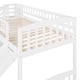 preview thumbnail 10 of 13, Twin Size Loft Bed with Two Storage Stairs and Slide, White