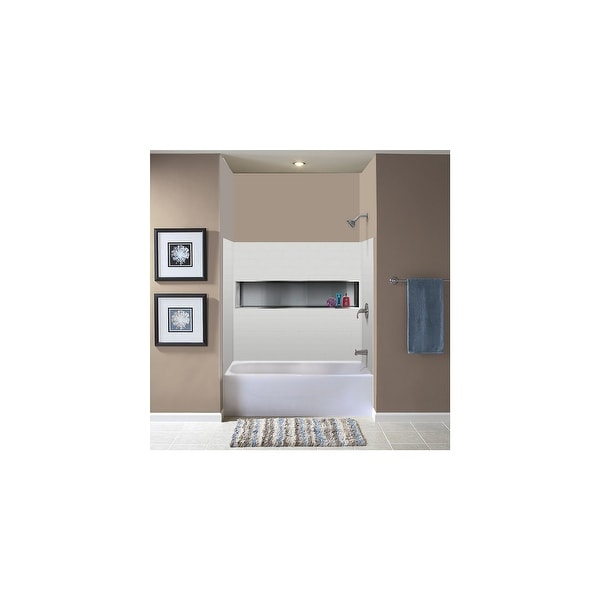 Transolid SaraMar 36-In X 60-In X 60-In Glue to Wall 3-Piece Tub Walls - 60" x 36" x 60"