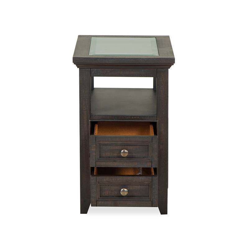 Magnussen Home Westley Falls Graphite Chairside End Table - 15''W x 24''D x 24''H