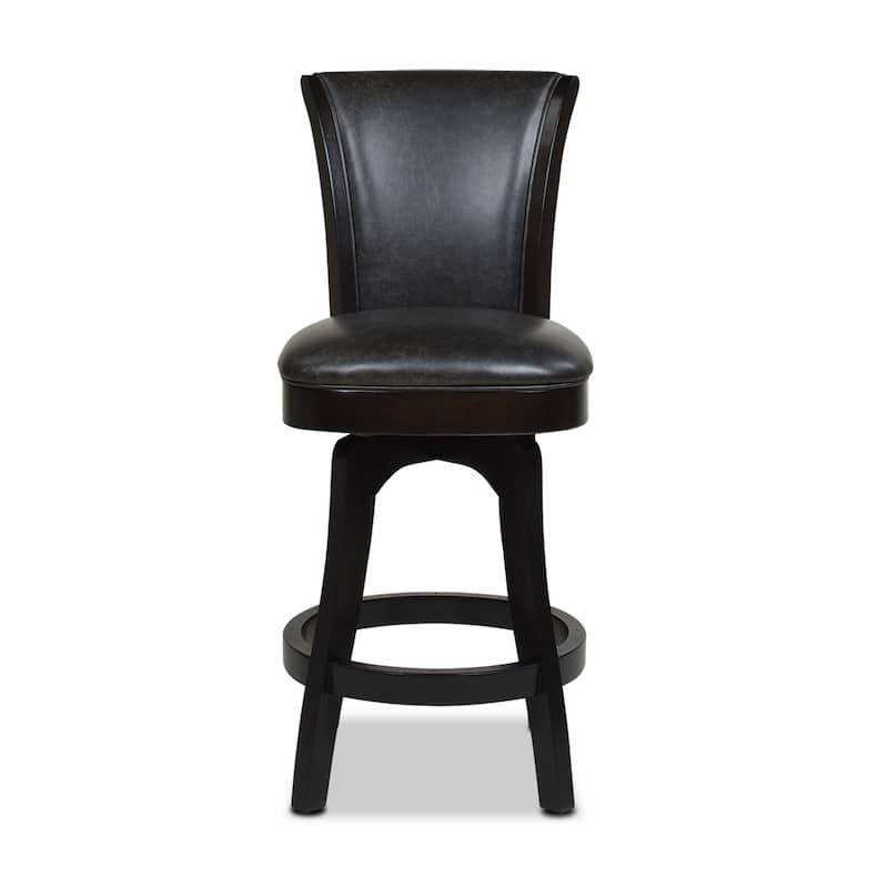 Henry 27" Swivel Upholstered Counter Height Bar Stool