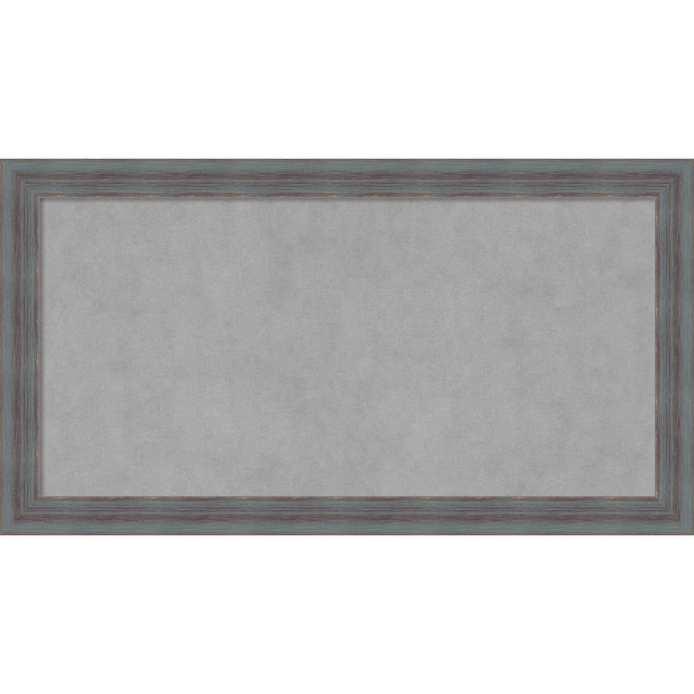 Amanti Art Dixie Blue Grey Rustic Framed Magnetic Board
