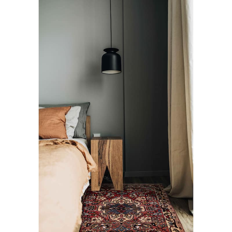 ECARPETGALLERY Hand-knotted Andelz Red Wool Rug - 4'9 x 6'9