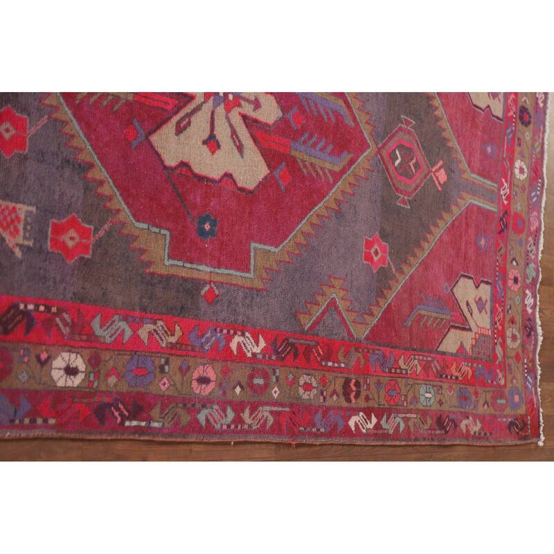 Hand Knotted Oriental 100% Wool Carpet Traditional Tribal Multi-Colored Ardebil Runner Rug - 10' 8'' X 3' 11''