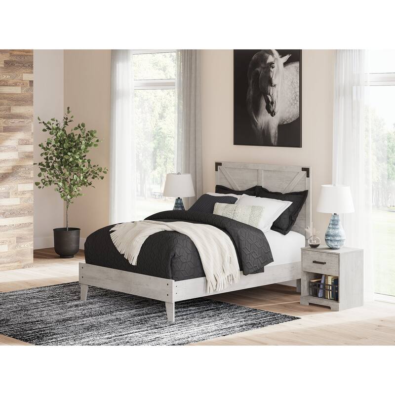 Signature Design by Ashley Shawburn White Platform Bed - Full