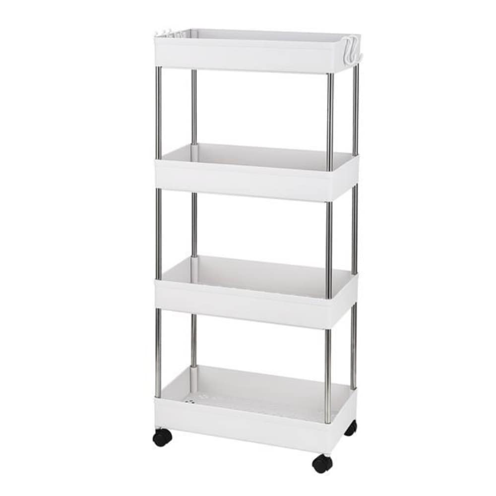 4-Layer Ultra-thin Mobile Multi-functional Slim Storage Cart Storage Cabinet  - Bed Bath & Beyond - 32321754