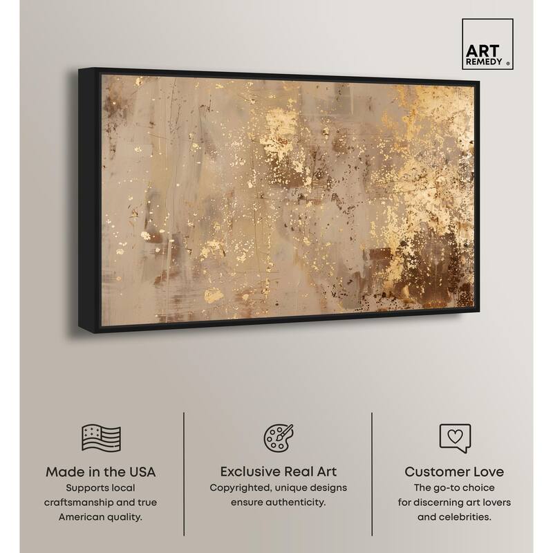 Gilded Dust Canvas by Art Remedy