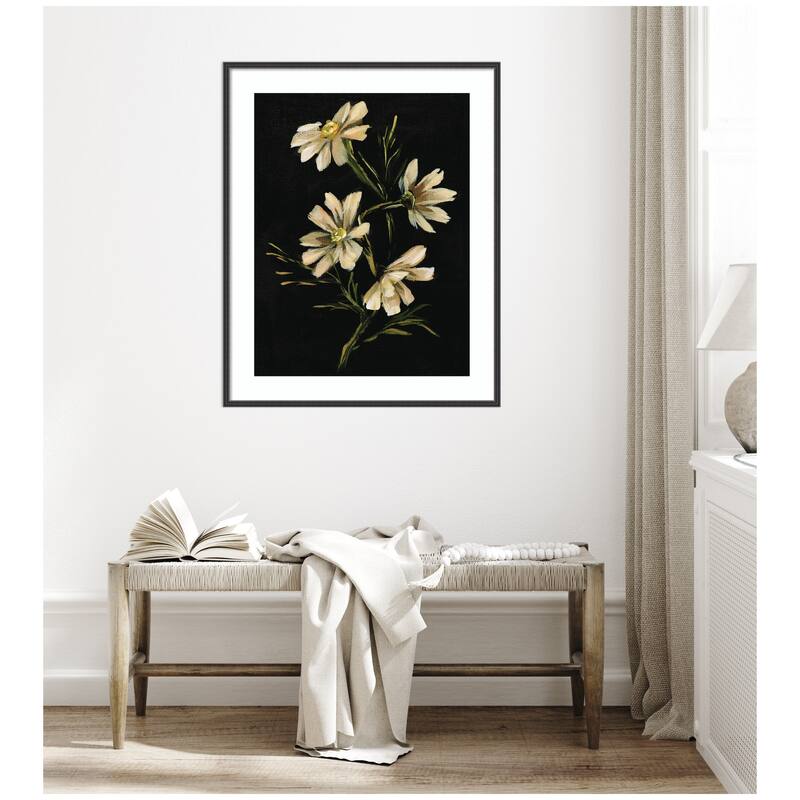 Kate and Laurel Framed Art Moody Floral 4 by Annie Quigley