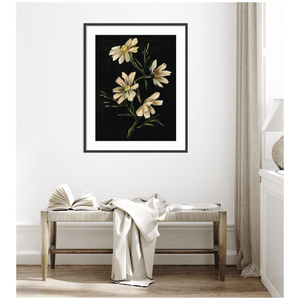 Kate and Laurel Framed Art Moody Floral 4 by Annie Quigley