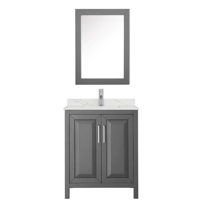 Wyndham Collection WCV252530S-QTZ-UNSMED Daria 30" Free Standing