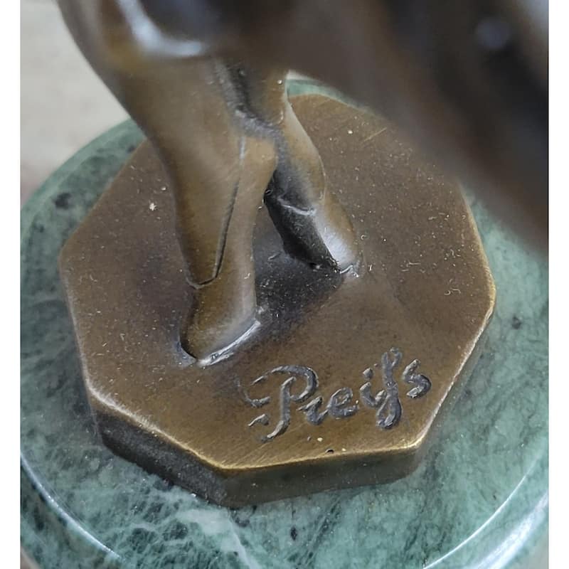 Signed:Preiss,Bronze Statue Little Ballerina Girl Dancer Bronze Sculpture Figure