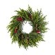 preview thumbnail 1 of 11, Glitzhome Christmas Greenery PE Dripping Wreath & Teardrop Set 24"D Wreath