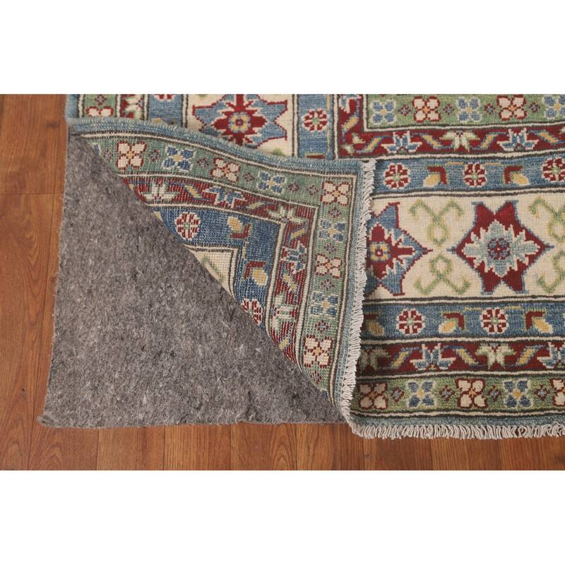 Light Blue Kazak Rug Handmade Traditional Oriental Wool Carpet - 8'3"x 11'5"