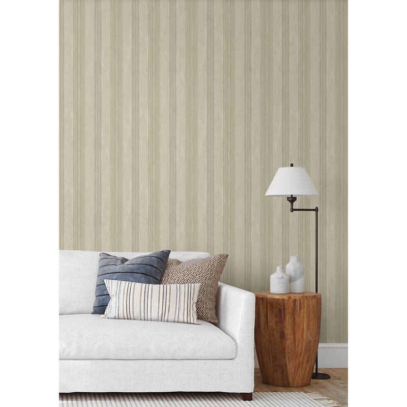 Seabrook Designs Giovo Stripes Unpasted Wallpaper