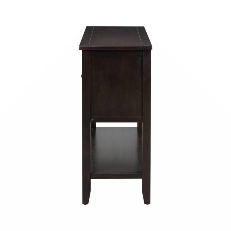 Cambridge Series Ample Storage Vintage Console Table with Four Small Drawers and Bottom Shelf