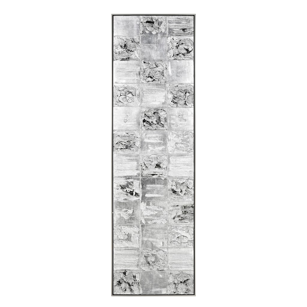 Elk Home Gambit Silver Fabric 20 Inch Wide Wall Art