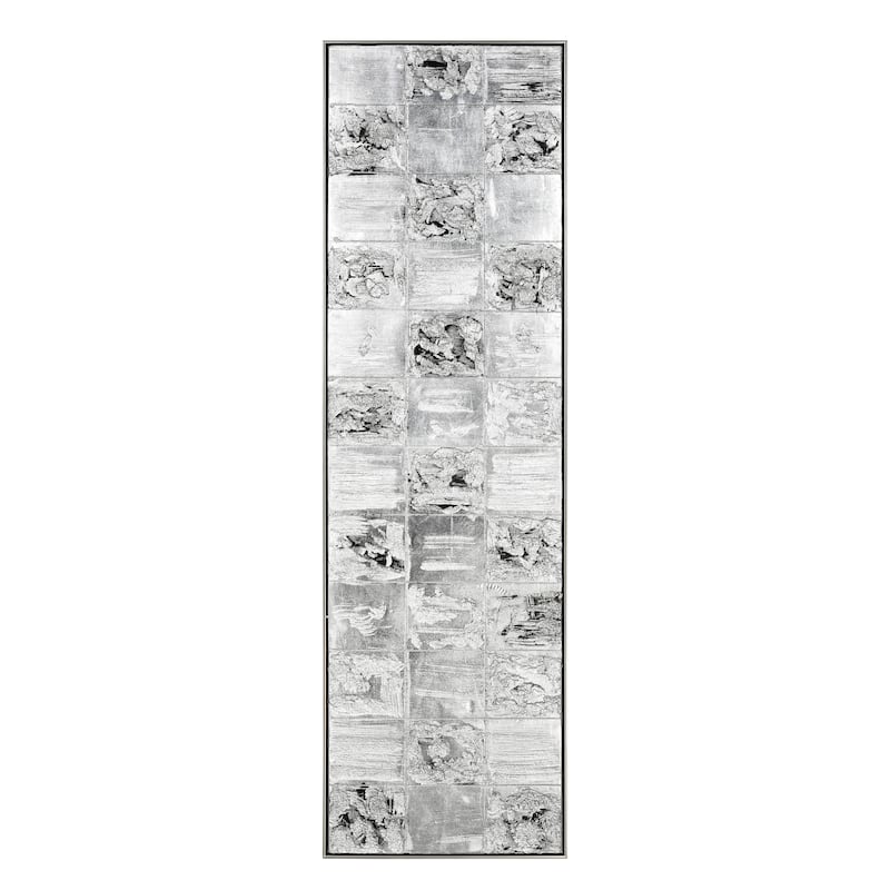 Elk Home Gambit Silver Fabric 20 Inch Wide Wall Art