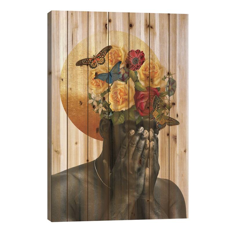 Dream Print On Wood by Kiki C Landon - Multi-Color - 26x18x1.5