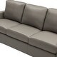 preview thumbnail 38 of 53, Ernando 83.46" Wide Genuine Leather Sofa with Squared Arms and Pillows