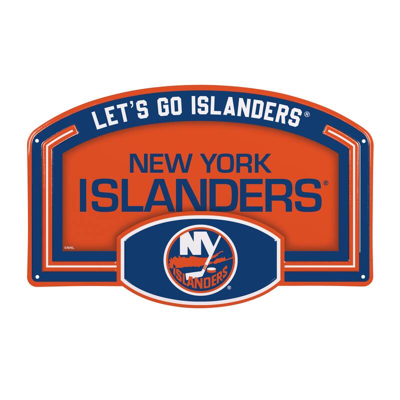 New York Islanders Embossed Steel Wall Sign, 11" x 17"