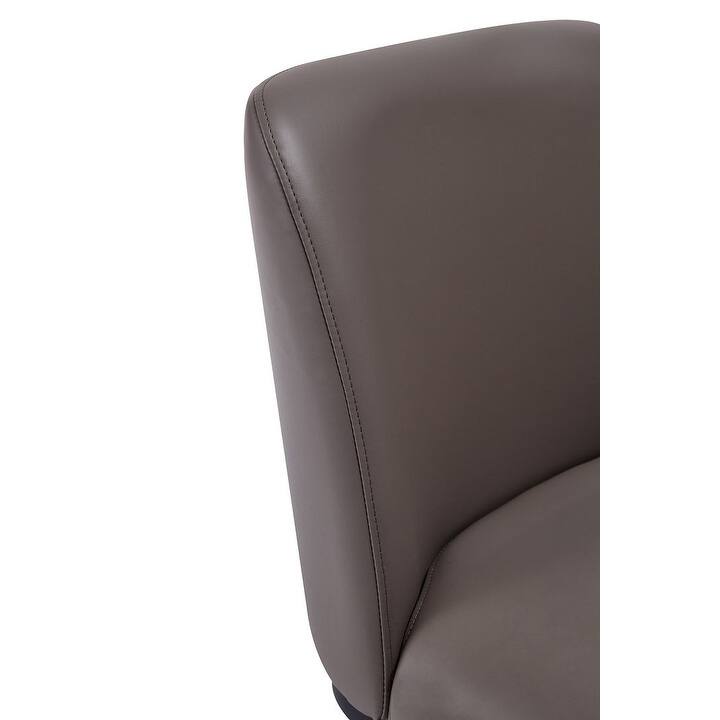 Manhattan Comfort Serena Faux Leather Dining Chair in Light Grey