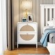 preview thumbnail 21 of 42, Wooden Nightstand ,Sofa Table With 2 Drawer White - 2-drawer