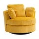 preview thumbnail 12 of 61, Oversized 360 Degreed Swivel Accent Chair Modern Soft Plush Corduroy Round Barrel Chair for Living Room Bedroom with Pillows
