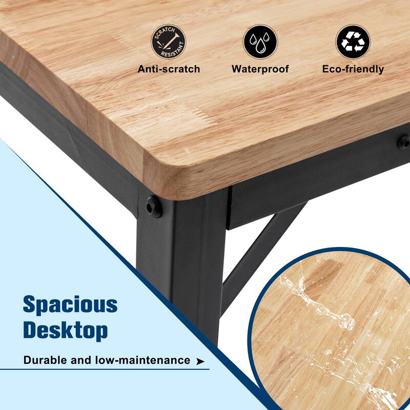 48" Heavy-Duty Adjustable Workbench for Garage