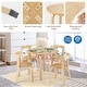 preview thumbnail 10 of 28, Gymax 5-Piece Kids Wooden Curved Back Activity Table & Chair Set w/Toy